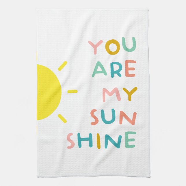 You Are My Sunshine Pastels Kitchen Towel (Vertical)