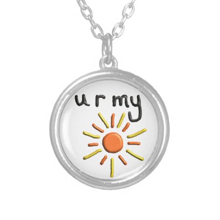 “you Are My Sunshine” Pendant Valentines Necklace