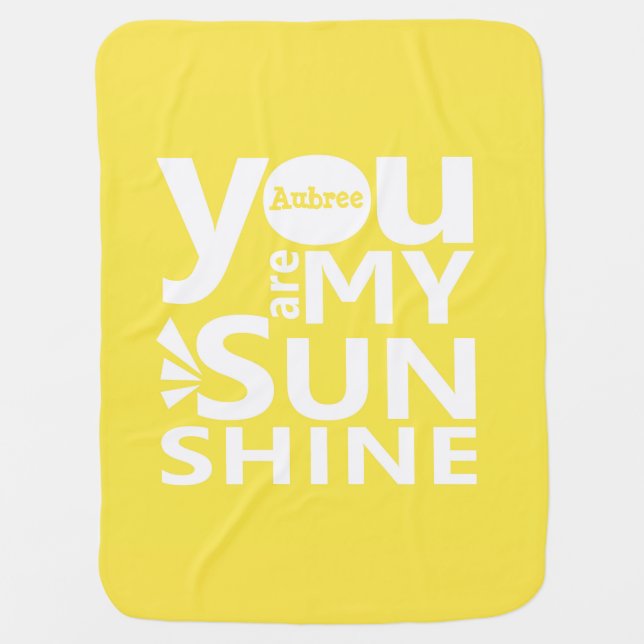 You Are My Sunshine Personalized Blanket (Front)