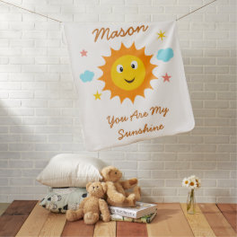 You Are My Sunshine Personalized Nursery Baby Blanket