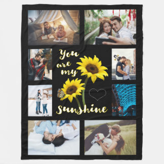 You are my Sunshine Photo Fleece Blanket