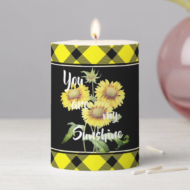You are my sunshine  pillar candle (In Situ)