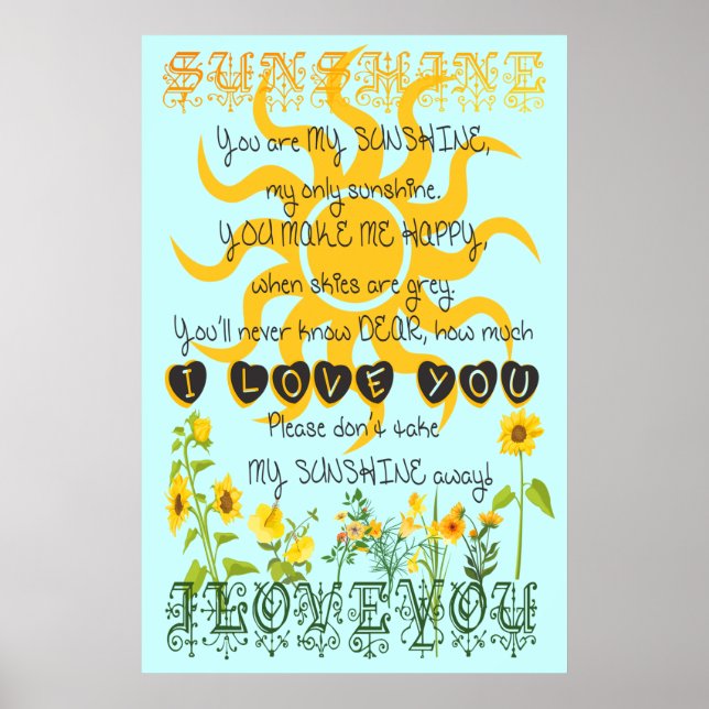 You are my sunshine. poster (Front)