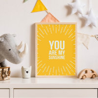 You Are My Sunshine Lyrics - Printable Nursery Watercolor Wall