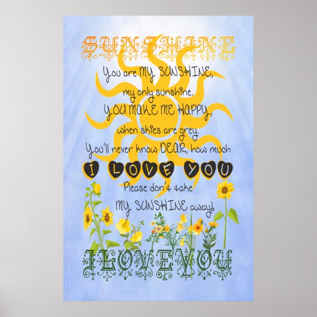 You are my sunshine. poster (Front)