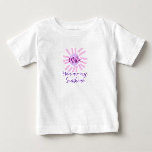 you are my sunshine purple pink pastel sun rays mo baby T-Shirt