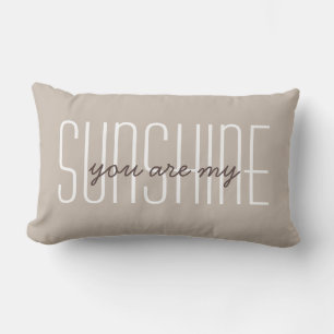 You Are My Sunshine Quote Customize Decorative Lumbar Pillow