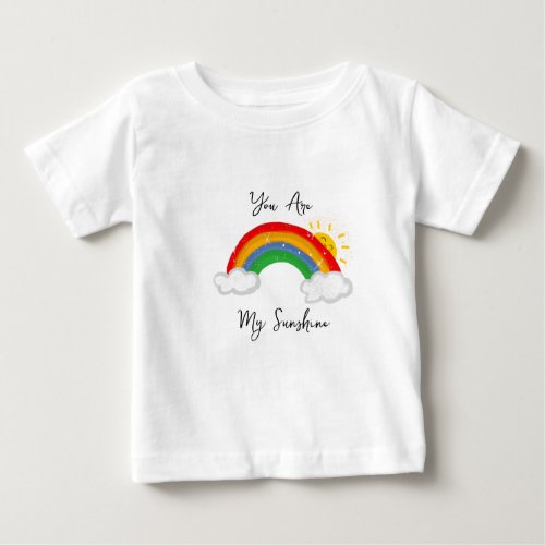  You are my sunshine rainbow toddler t_shirt Baby T_Shirt