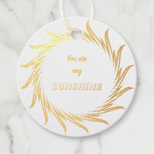 You Are My Sunshine REAL FOIL Foil Favor Tags