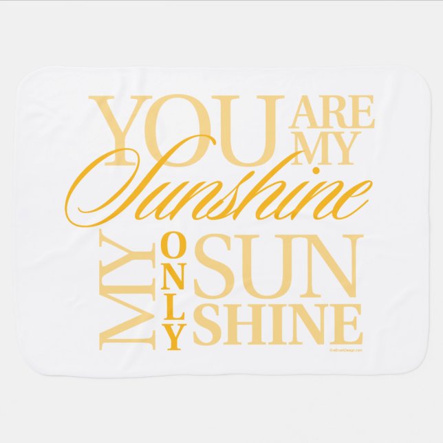 You Are My Sunshine Receiving Blanket (Horizontal)