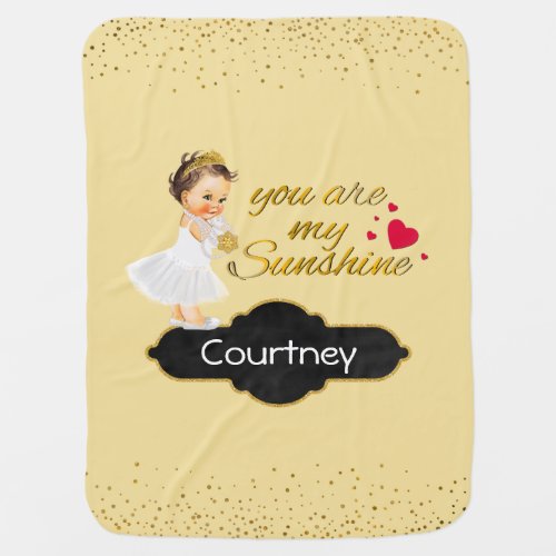 You Are My Sunshine Song  Princess Nursery Throw Baby Blanket