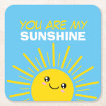 You are my sunshine square paper coaster<br><div class="desc">Cute Sun character.</div>