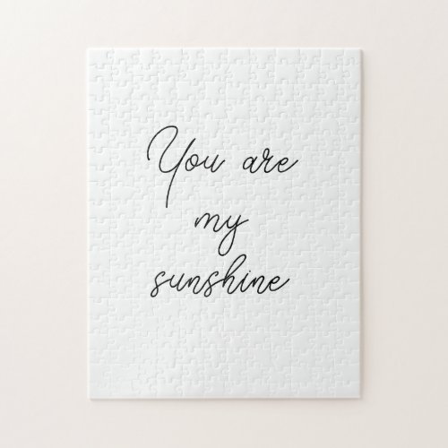 You are my sunshine sun motivation quote mindful jigsaw puzzle