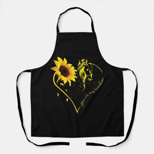 You Are My Sunshine Sunflower And Horse Apron