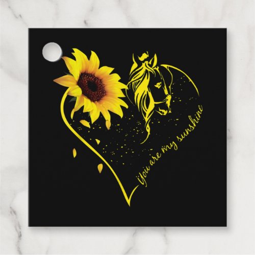 You Are My Sunshine Sunflower And Horse Favor Tags