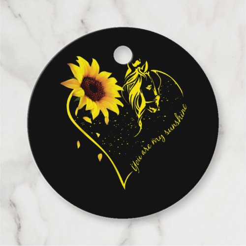 You Are My Sunshine Sunflower And Horse Favor Tags