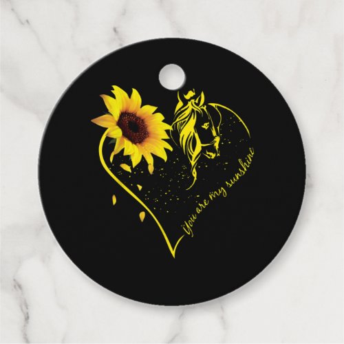 You Are My Sunshine Sunflower And Horse Favor Tags