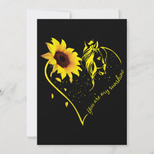 You Are My Sunshine Sunflower And Horse Invitation