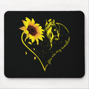 You Are My Sunshine Sunflower And Horse Mouse Pad