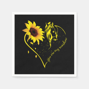 You Are My Sunshine Sunflower And Horse Napkins