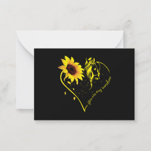 You Are My Sunshine Sunflower And Horse Note Card