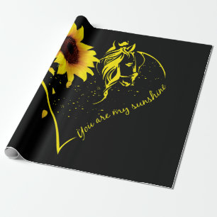 You Are My Sunshine Sunflower And Horse Wrapping Paper