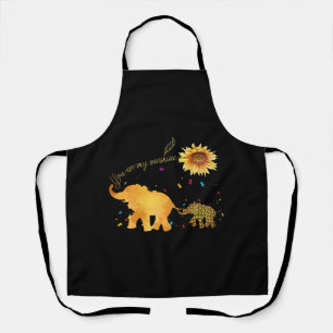 You Are My Sunshine Sunflower Elephant Autism Apron