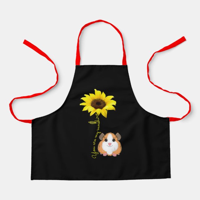 You Are My Sunshine Sunflower Guinea Pig Mom Apron (Front)