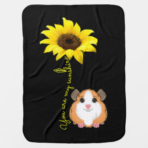 You Are My Sunshine Sunflower Guinea Pig Mom Baby Blanket
