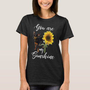 You Are My Sunshine Sunflower Min Pin Mom T-Shirt