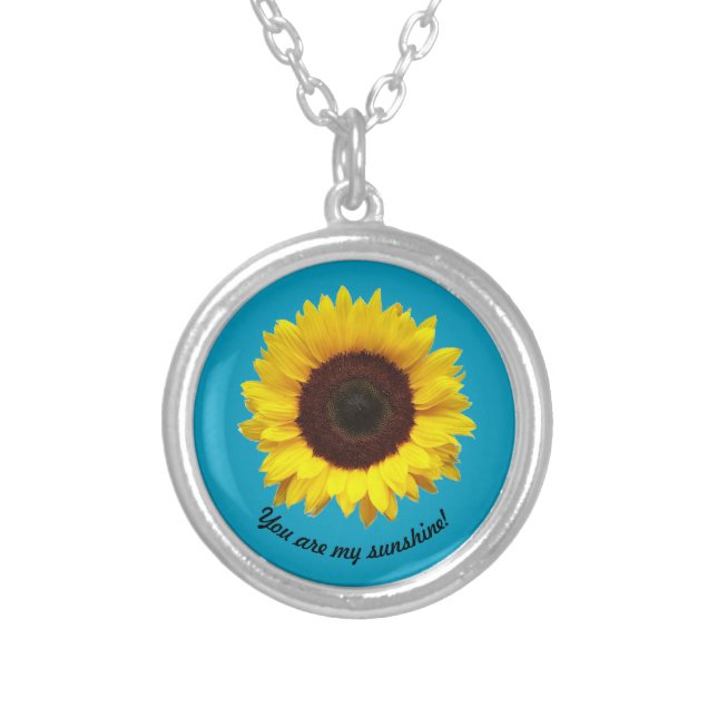 You are my sunshine! Sunflower necklace (Front)