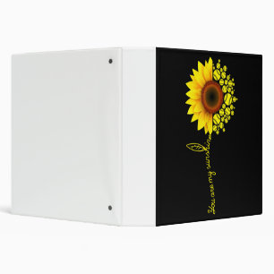 You Are My Sunshine Sunflower Softball 3 Ring Binder