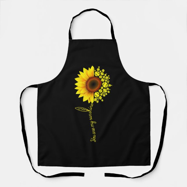 You Are My Sunshine Sunflower Softball Apron (Front)