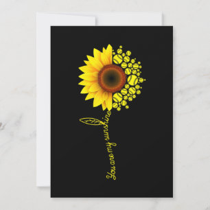 You Are My Sunshine Sunflower Softball Invitation