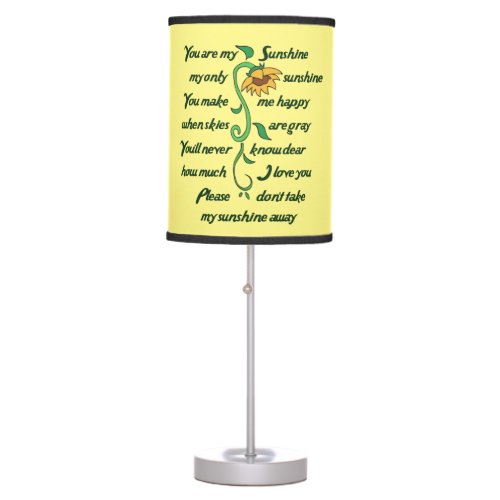 You are my Sunshine Table Lamp