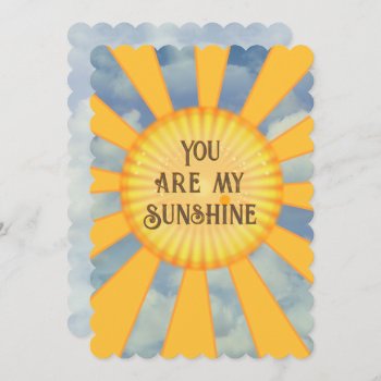 You Are My Sunshine 🌞 Thank You Card by aura2000 at Zazzle