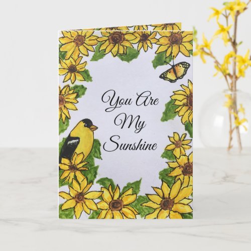 You Are My Sunshine Thank You Cheerful Card