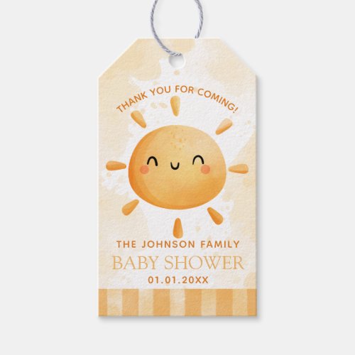 You Are My Sunshine Thank You Favor Gift Tag