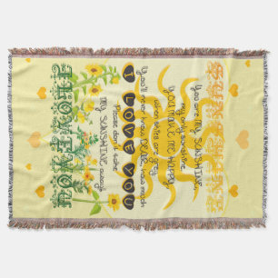 You are my Sunshine Throw Blanket