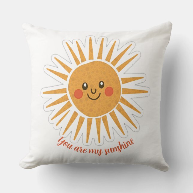 You are my sunshine throw pillow (Front)