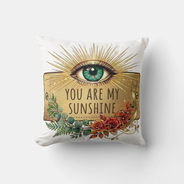 You Are My Sunshine Throw Pillow (Front)