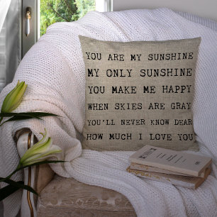 YOU ARE MY SUNSHINE Throw Pillow