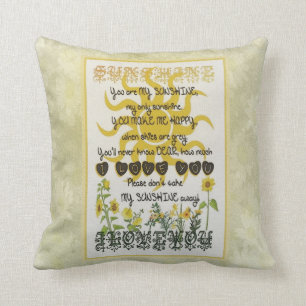 You are my sunshine throw pillow