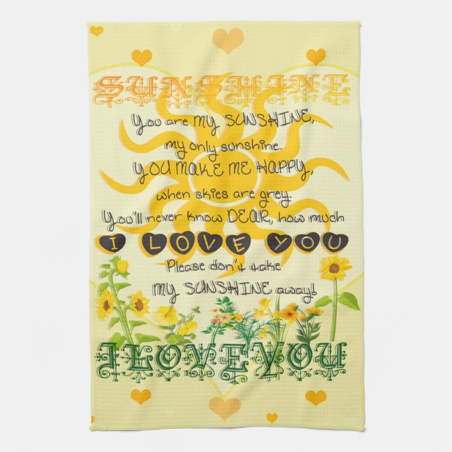 You are my Sunshine Towel (Vertical)