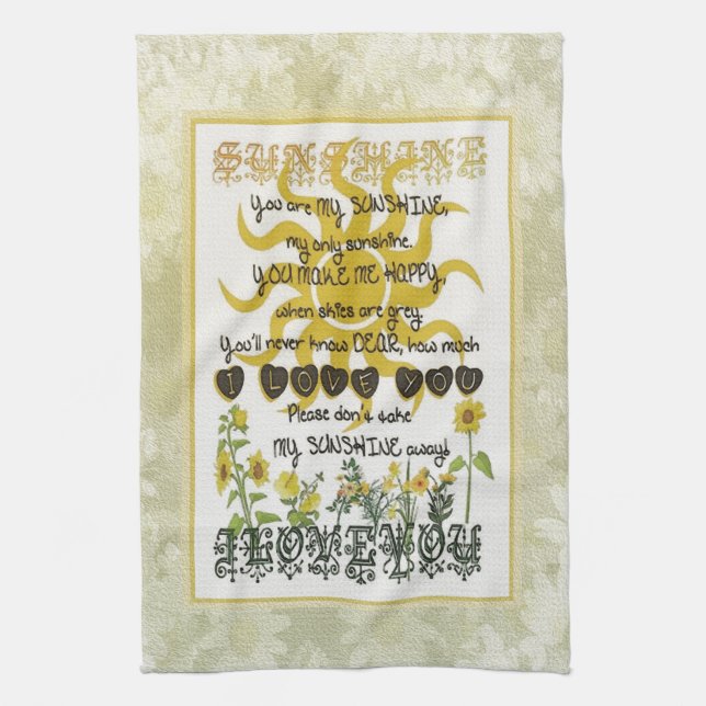 You are my sunshine towel (Vertical)