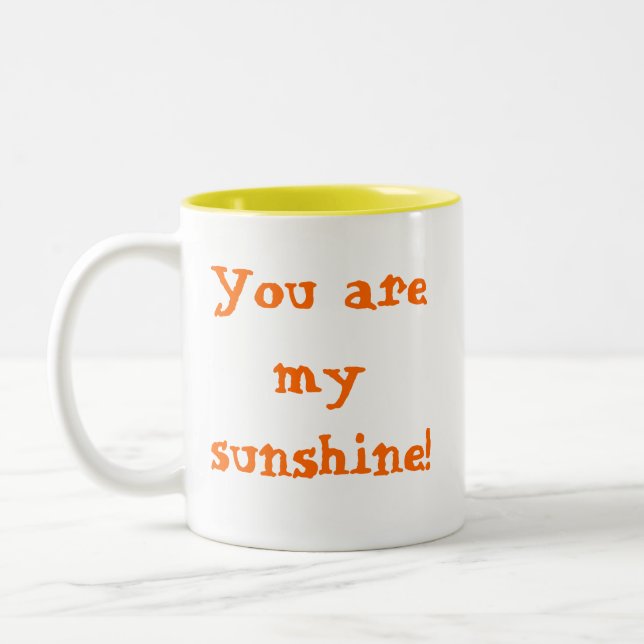 You are my sunshine! Two-Tone coffee mug (Left)