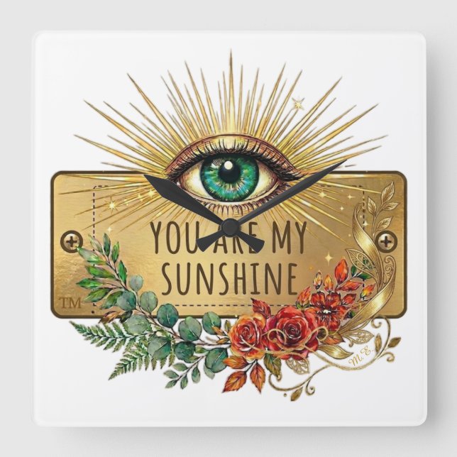 You Are My Sunshine Wall Clock (Front)