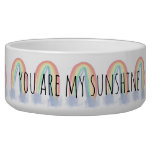 You Are My Sunshine Watercolor Painted Rainbow Bowl at Zazzle
