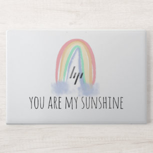 You are my sunshine watercolor painted rainbow   HP laptop skin