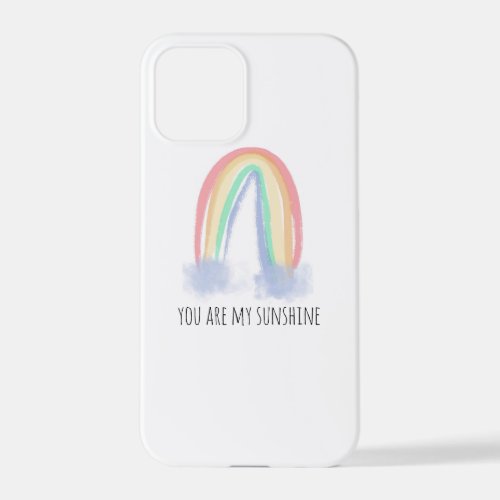 You are my sunshine watercolor painted rainbow  iPhone 12 pro case